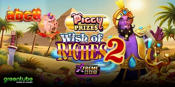 Piggy Prizes: Wish of Riches 2 স্লট গেমের একটি রঙিন এবং প্রাণবন্ত দৃশ্য
